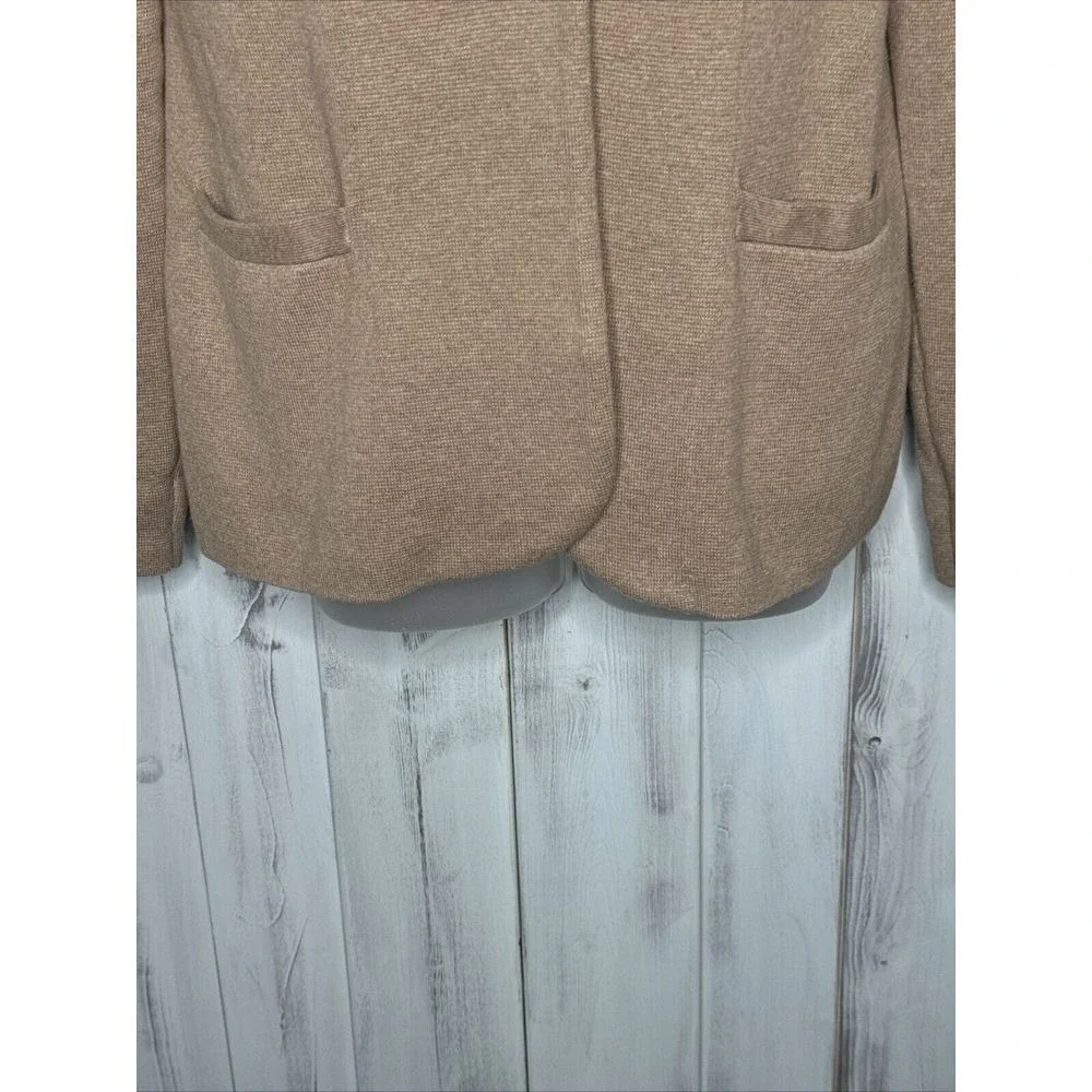 J Crew Schoolboy Sweater Blazer Brown Jacket Knit Cardigan Granny Core Cotton M